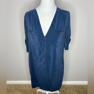 Amanda Uprichard silk roll sleeve dress